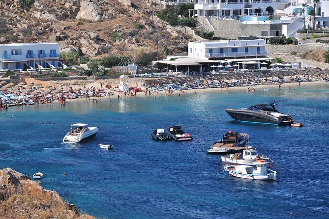 3 Hour Private Cruise – South Coastline Of Mykonos - Second stop: Kalo Livadi for more breathing room at the waterline