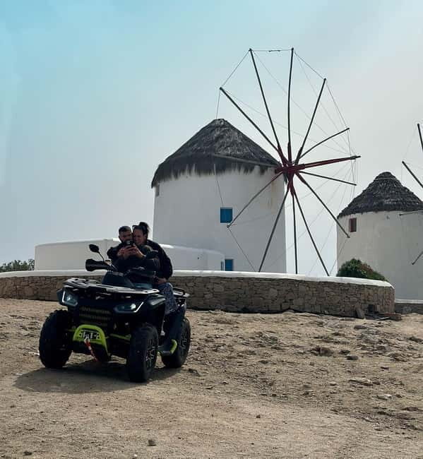 Explore Mykonos Island with a 650cc ATV / QUAD Tour - Fokos Beach and Spilia Agia Anna: coastal time without the crowds
