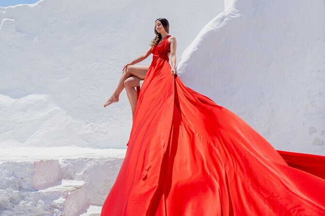 Flying Dress Mykonos Photoshoot - Pickup, timing, and how to avoid transport headaches