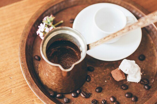 Food Tour in Mykonos - Famous Tastings - The Old Port finish: Greek coffee and the mastiha pairing