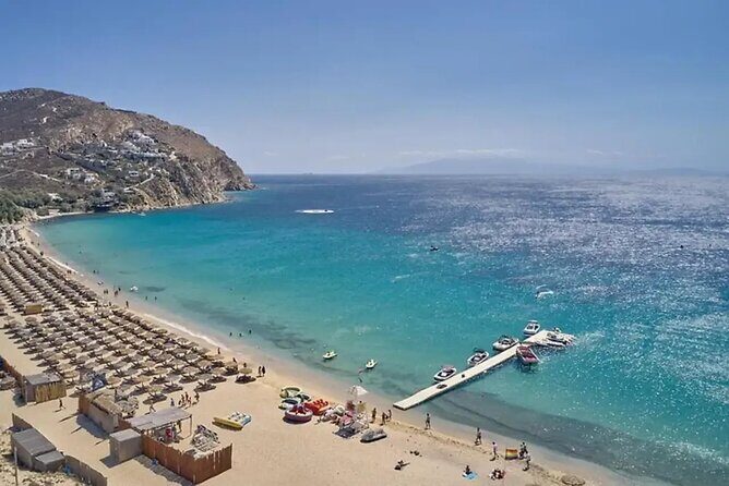 For Cruise Ships: Beach Escape and Free Time in Mykonos Town - Elia Beach time: the right mix of swimming, space, and chair reality
