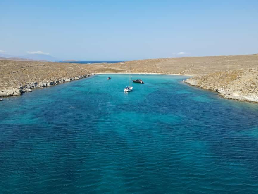 From Mykonos: Cruise to Delos and Rhenia with Lunch - Rhenia’s private beach: uninhabited-island calm you can actually enjoy