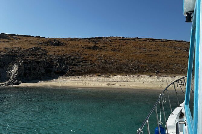 Half-Day Private Cruise with Kaiki around Mykonos - Paraga Beach: the swim-and-take-a-breath anchor stop