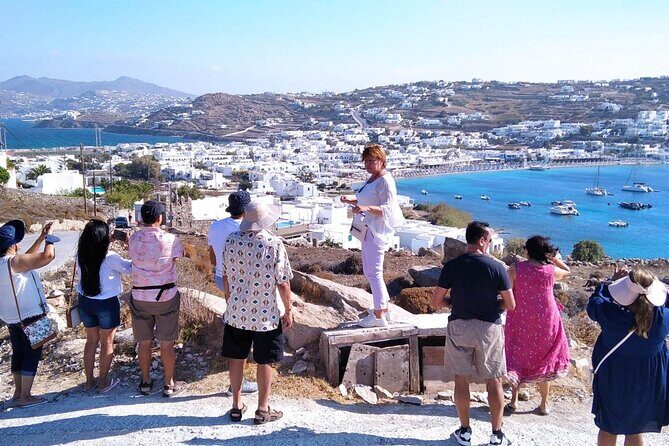 Half-Day Private Guided Tour in Mykonos up to 6 - Agrari Beach: party energy, calmer water, and a true break