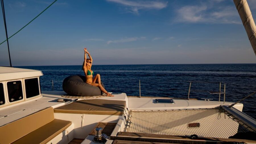 Mykonos: Boho Experience Catamaran Cruise - Rhenia (Rinia) swim time: where the cruise earns its keep