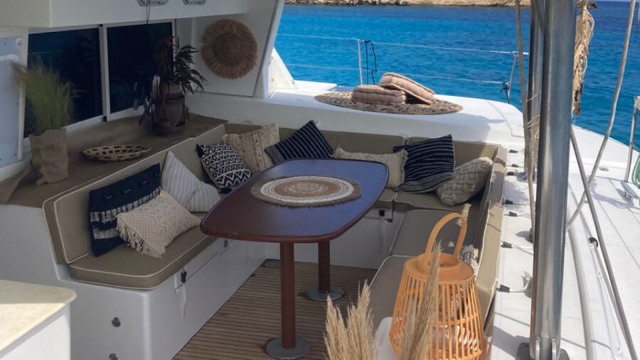 Mykonos: Boho Experience Catamaran Cruise - Timing and meeting point: Paraga Beach to the water fast
