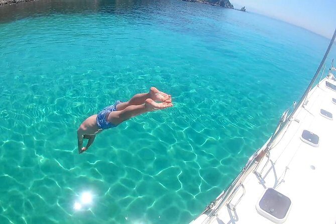 Mykonos Catamaran Full Day Private Cruise, 8-flavor Meal & Drinks - Ornos Bay start: tender transfer and what to expect before you sail