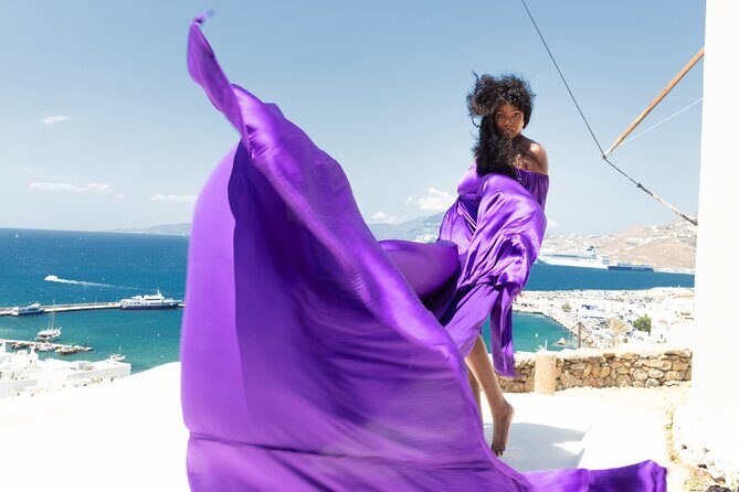 Mykonos Flying Dress High End Professional Photographer - Delivery volume, retouching, and turnaround time