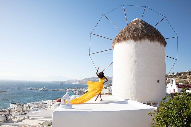 Mykonos Flying Dress High End Professional Photographer - Choosing the Flying Dress and getting camera-ready