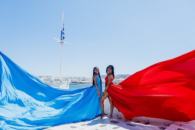 Mykonos Flying Dress Photoshoot - Choosing your Mykonos photo locations (and why you’ll feel more like a model)