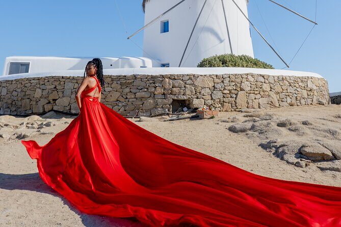 Mykonos Flying Dress Photoshoot - What the shoot feels like during the 1 hour 10 minutes