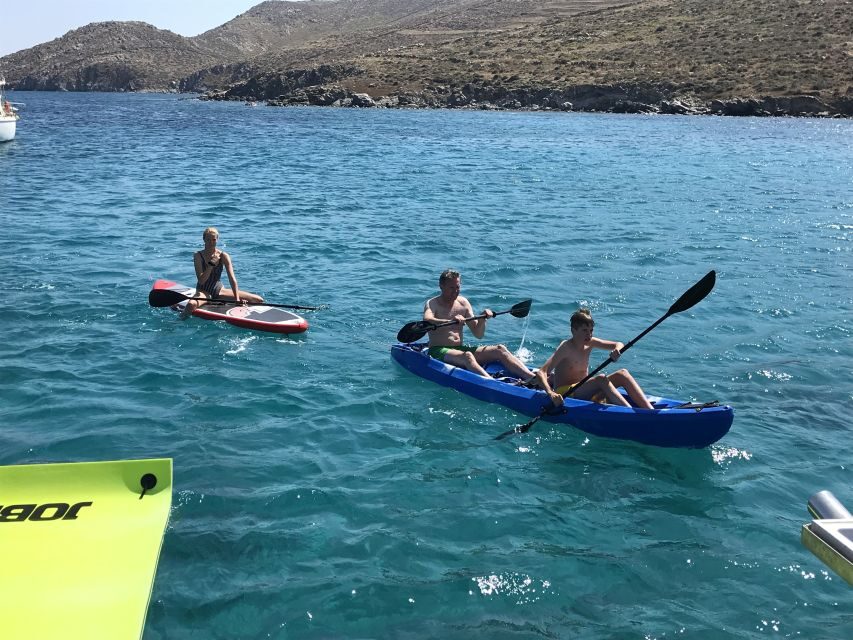 Mykonos: Full-Day Catamaran Cruise with Fresh Lunch - Swim stops, snorkeling gear, and paddleboard time