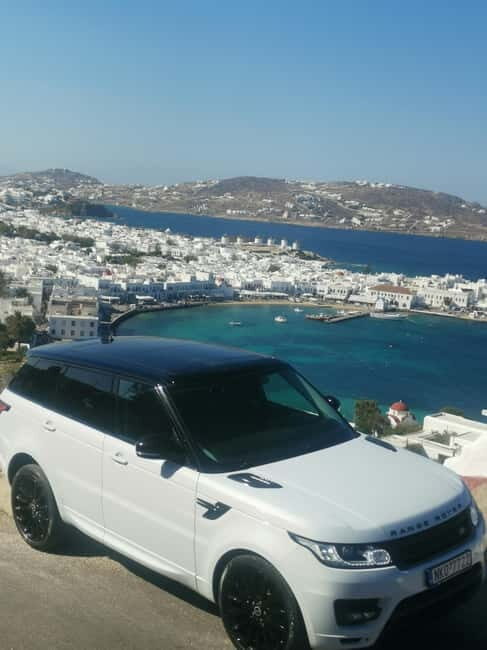 Mykonos: Private Tour with Range Rover - A private Range Rover tour that actually fits Mykonos time