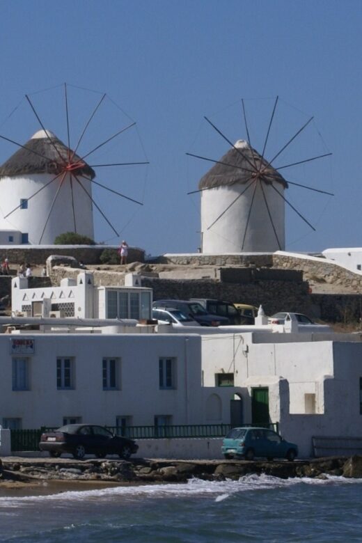 Mykonos Shore Excursion: City & Island Tour - Bus route to Saint Stefanos and the panorama above town