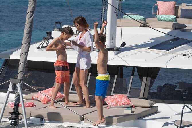 Private 5-Hour Cruise on Brand-New Luxury Catamaran in Mykonos - A brand-new luxury catamaran on Mykonos’ calmer side