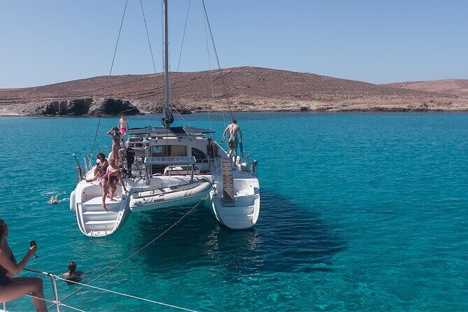Semi Private Cruise with luxury Catamaran in Delos and Rhenia islands - Meet at Mathios Tavern and Settle Into the Day