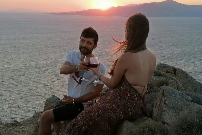 Small-Group Armenistis Lighthouse Sunset Tour in Mykonos - The Sunset Setup: Wine, Comfort, and Photo Timing