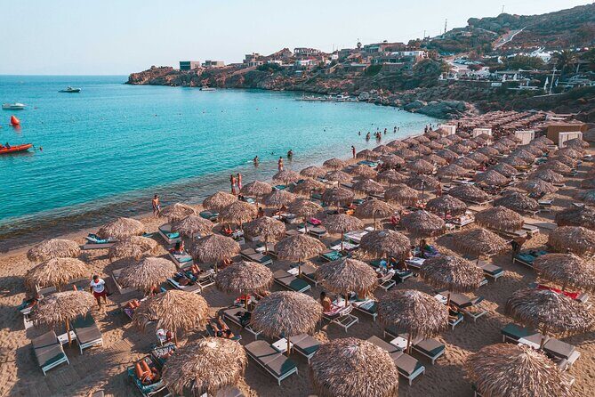 Super Paradise Beach Mykonos Seaside Sunbed (5th, 6th & 7th row) - Should you book this sunbed at Super Paradise with Thalas Tavern?